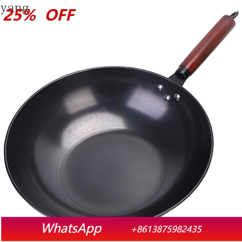 Wok Electric Flat - Carbon Steel Wok Pre-Seasoned Woks &