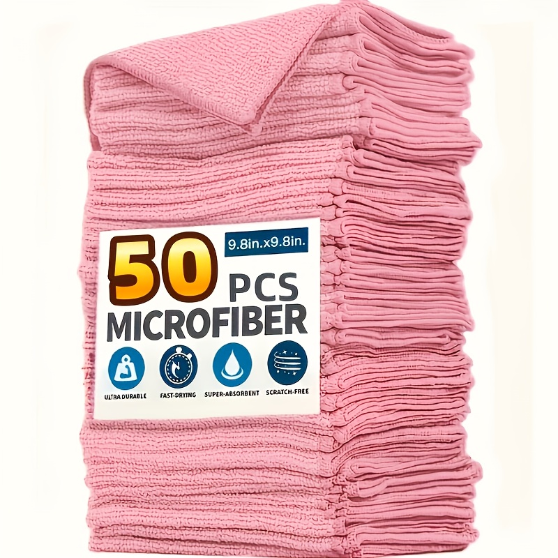 Kitchen Appliances Are - 1-50Pcs Light Pink Microfiber Kitchen Towels