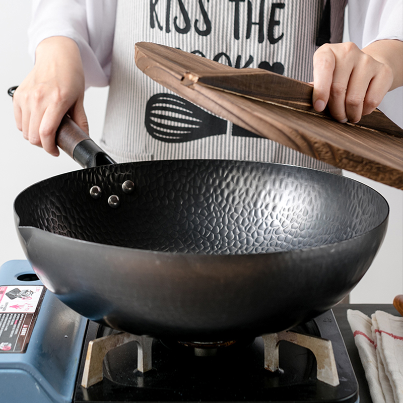 Carbon Steel Wok Pan 32cm Stir - огляд і ціна Wok Electric Flat