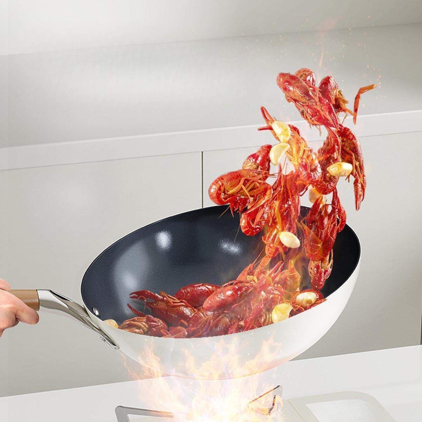 Stir Fry Pan 28cm with Lid Ver - огляд і ціна Wok Electric Flat