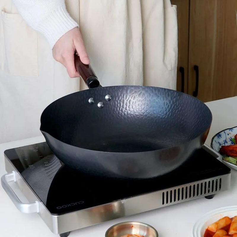 Carbon Steel Wok Pan 32cm Stir - огляд і ціна Wok Electric Flat