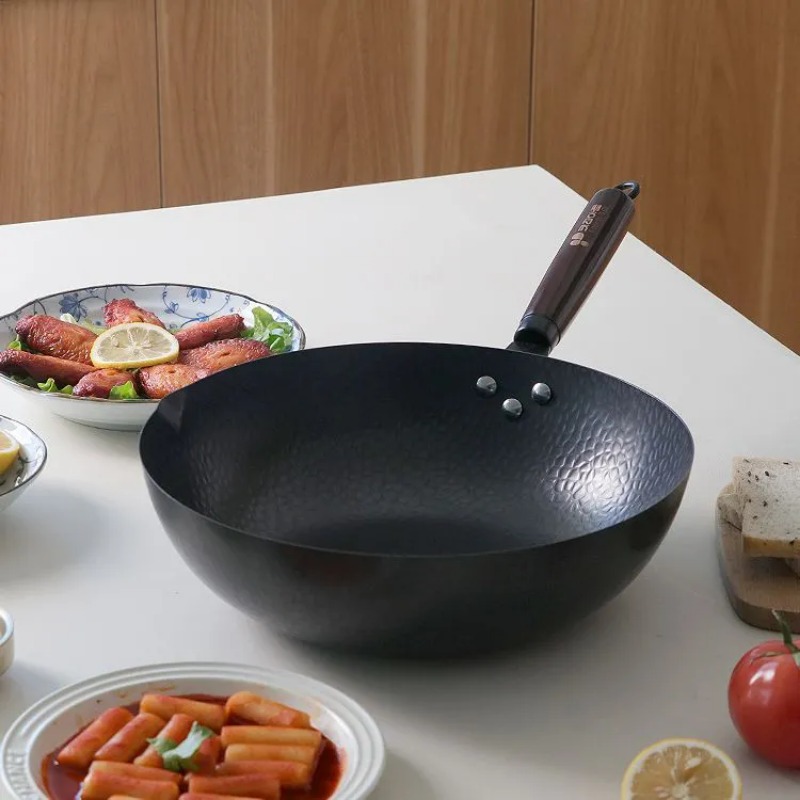 Carbon Steel Wok Pan 32cm Stir - огляд і ціна Wok Electric Flat
